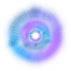 Abstract transparent iridescent swirl element.