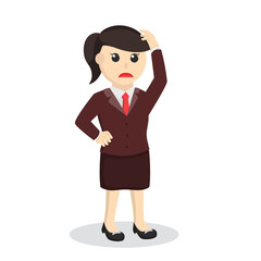 business woman secretary feel dizziness design character on white background