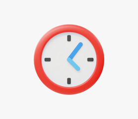 3d Realistic Clock Icon vector illustration.
