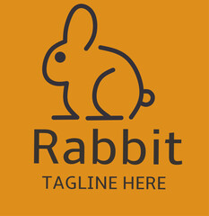 Fototapeta premium rabbit logo vector design or tagline