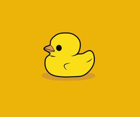 cute yellow duckling vector design