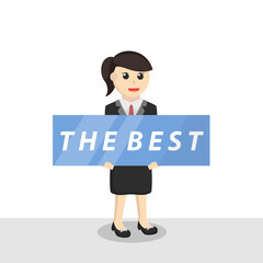 business woman secretary the best design character on white background