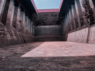 Obraz premium Cargo Hold of Cape Size Bulk Carrier will be use to load Iron Ore in Brazil