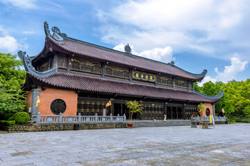 Landscape of the main ancient pagoda in Bai Dinh, Ninh Binh province, Vietnam.