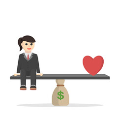 business woman secretary healthy life balance design character on white background