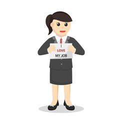 business woman secretary nlove their jobs design character on white background