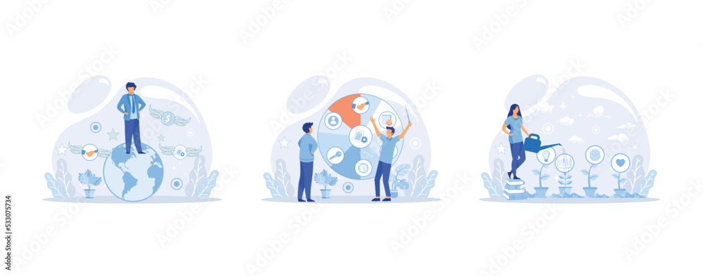 Poster help in professional development. qualified employee training program. learning for software develop