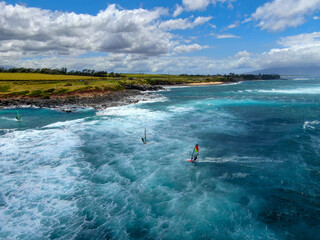 Kite Surfing off the Coast of Maui, Hawaii 7