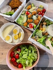 salad with chicken
