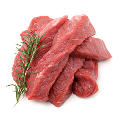  Fresh beef cut isolated on white background 