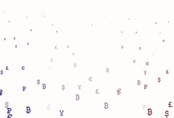 Light Purple, Pink vector template with currency.