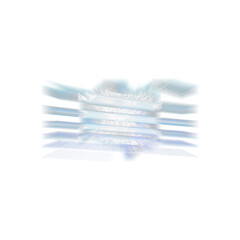 Abstract transparent glitch art texture element.