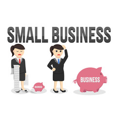 small business woman secretary design character design character on white background