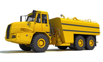 Water Wagon large truck 3D rendering on white background
