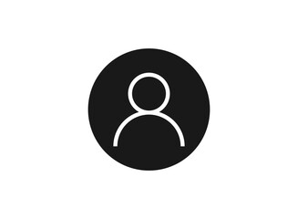 User icon in trendy flat style isolated on white background.