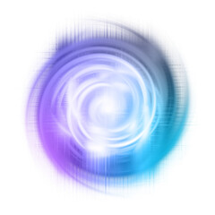 Abstract transparent iridescent swirl element.