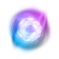 Abstract transparent iridescent swirl element.