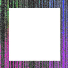 Abstract transparent glitch art texture element.