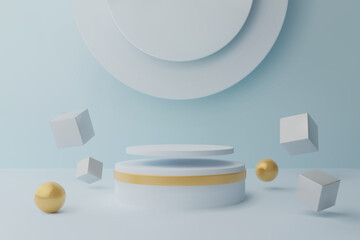 3d realistic background podium product display