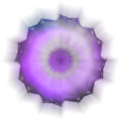 An abstract transparent iridescent burst element.