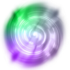 Abstract transparent iridescent swirl element.