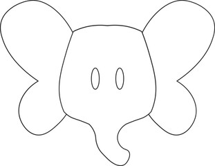 Illustration in Black Lines | animal head illustration