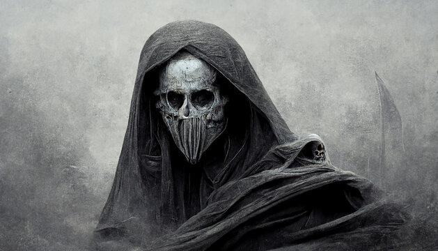 Grim Reaper, Abstract Portrait.Digital Art