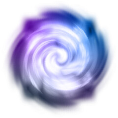 Abstract transparent iridescent swirl element.