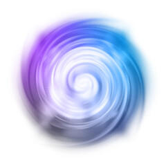 Abstract transparent iridescent swirl element.