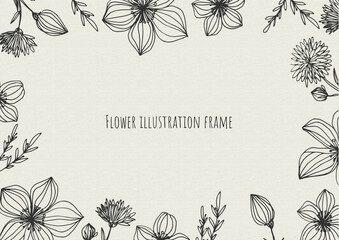 Flower illustration frame
