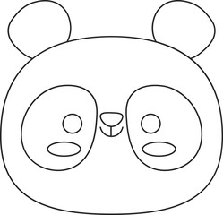 Illustration in Black Lines | animal head illustration