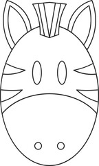Illustration in Black Lines | animal head illustration