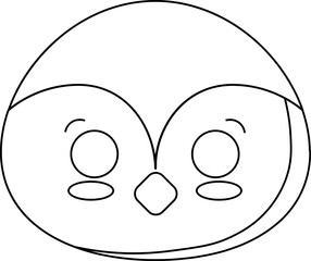 Naklejka premium Illustration in Black Lines | animal head illustration