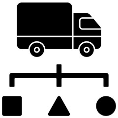 distribution solid icon