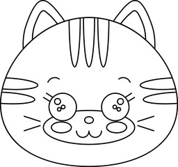 Illustration in Black Lines | animal head illustration