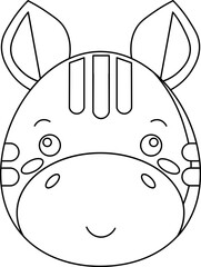 Illustration in Black Lines | animal head illustration