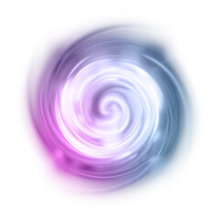 Abstract transparent iridescent swirl element.