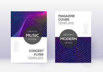 Modern cover design template set. Rainbow abstract