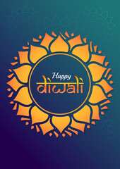 Happy Diwali design illustration in a dark background