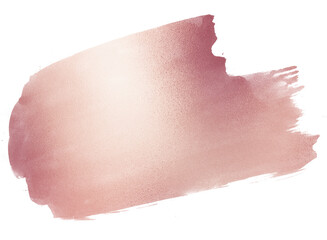 Hand drawing gradient rose gold stroke paint glittering background