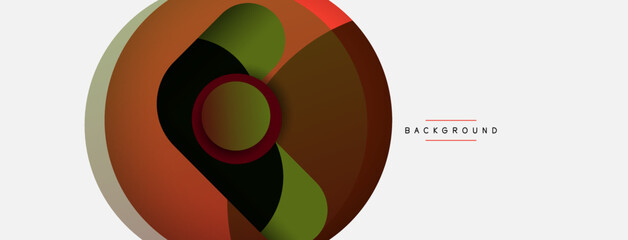 Fototapeta premium Creative geometric wallpaper. Minimal abstract background. Circles composition vector illustration for wallpaper banner background or landing page