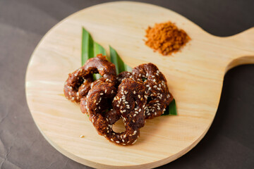 Beppa Laiya traditional cake from Makassar, Indonesia.