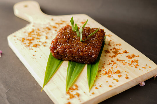 Traditional snacks from South Sulawesi, Indonesia. traditional food concept. homemade cakes.