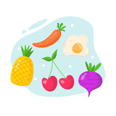 Various delicious dishes world food day concept