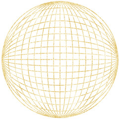 Circle with golden lines. Gold checkered textured shape. Isolated png illustration, transparent background. Asset for overlay, pattern, montage, collage, greeting, invitation card.	