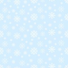 Seamless pattern with snowflakes. Christmas background. Vector illustration.