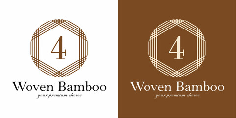 Luxury Logo Design with Letter 4