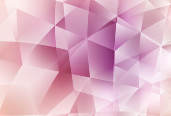 Obraz premium Light Pink vector triangle mosaic template.