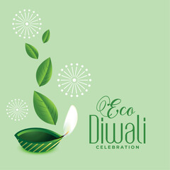 elegant green eco diwali traditional background