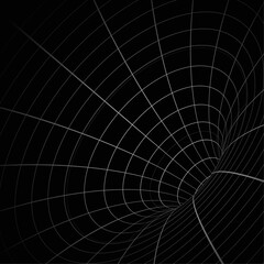 abstract 3d wireframe tunnel vector design